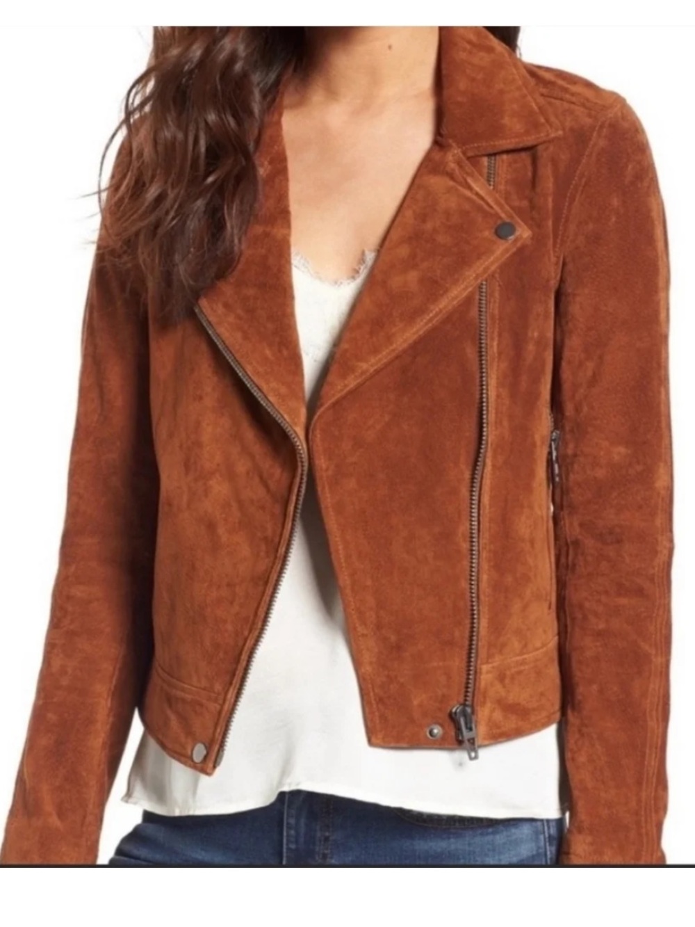 BlankNYC Clean Suede Moto Jacket